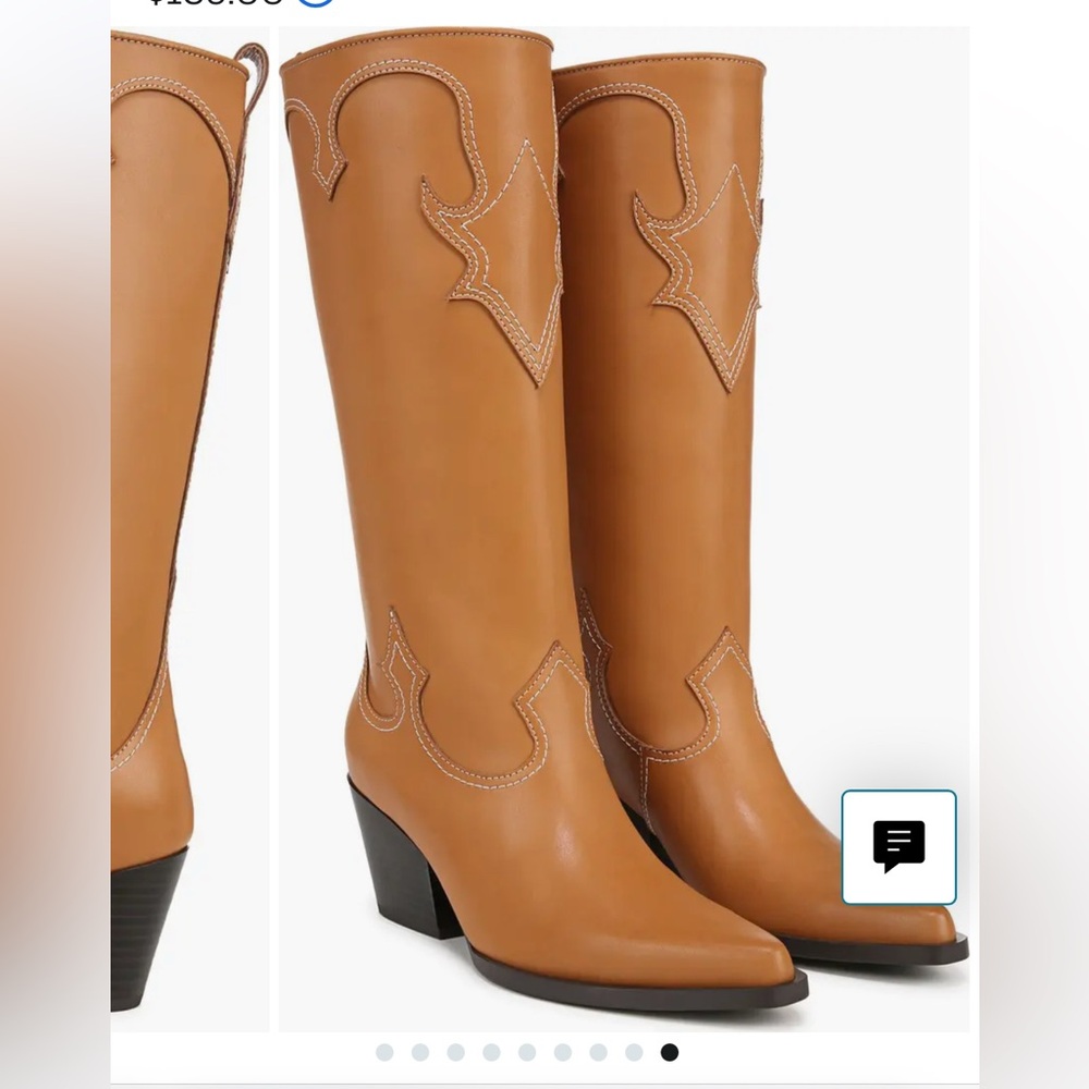 Zodiac Tan Camel Brown Leather Heeled Boots NWT